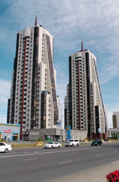 archiveofaffinities:“Baikonur Apartment Towers”, Astana, Kazakhstan