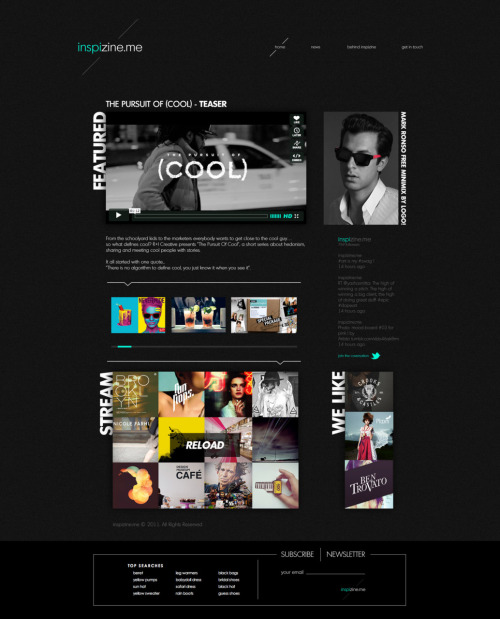 Inspizine.me- Inspiration Website ( Layout Design ) By Artisto | Comments Are Most Welcome !