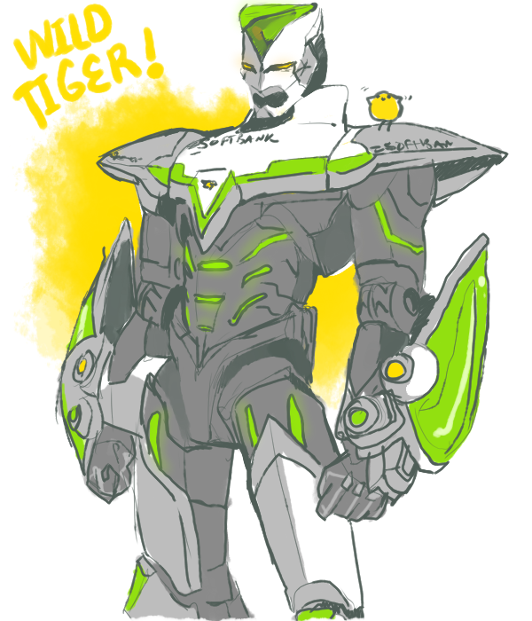 yummytomatoes:  my first attempt at Tigers super suit It’s just a sketch, I used