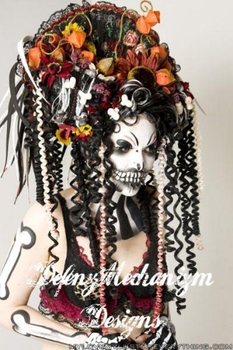 gothiccharmschool:  This is GORGEOUS. Via 365daysofhalloween: Day of the Dead wig