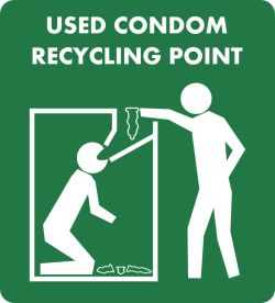 tampabarebacker:  homosigns:  Used Condom Recycling Point  Send me ALL your used condoms… if you use one that is…. I’ll gladly make a video of me sucking down your anon sperm 