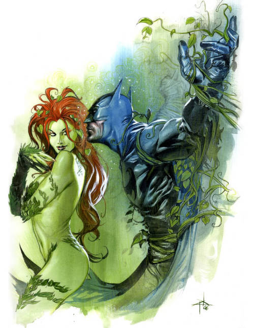 dcwomenkickingass:  xombiedirge:  Poison Ivy Vs. Batman by Gabriele Dell’Otto  I am a Bat/Cat shipper and don’t really care for Ivy but this is hot.  I’m a Bat/Cat shipper, too, but DAMN.