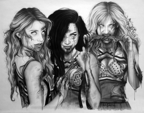 jenikamimimao:  slightly cooler then the zombie drawing me and my girls did -____- w.e LOL 