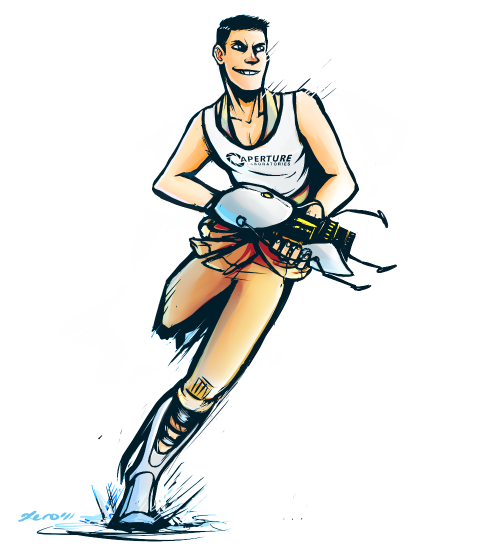 a-force-a-nature:elvishdork:zerotation:I’d love it if someone made a skin of Chell’s out