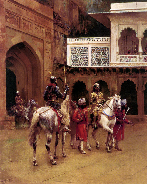 rhaegartargaryen:Indian Prince Palace of Agra by Edwin Lord Weeks