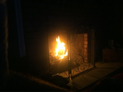 The fire last night helped as I was freezing