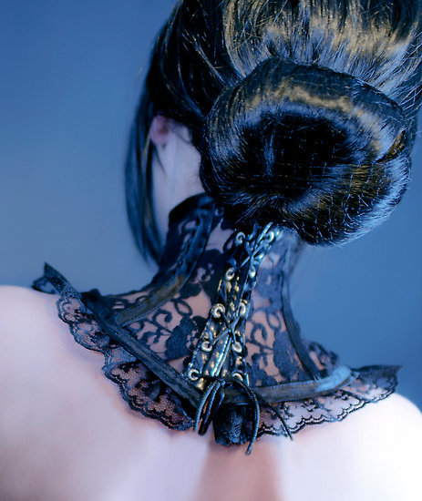 Pretty pretty pretty thesumofme:  I chose feathers for My girl’s posture collar, but this woul