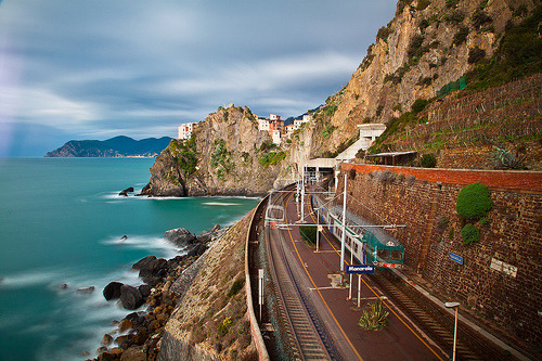 Ghost Train | Cinque Terre, Italy © hak87