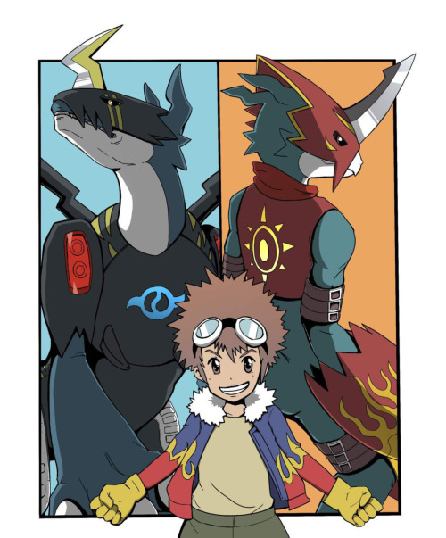 fuckyeahpokemonanddigimon:  Armor Digivolve by ひらけすけ Fuck yeah Pokemon and Digimon