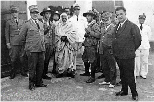 Omar Mukhtar  (1862 - September 16, 1931), of the Mnifa, was born in the small village of Janzour, near Tobruk in eastern Barqa (Cyrenaica) in Libya.-  Beginning in 1912, he organized and, for nearly twenty years, led native resistance to Italian