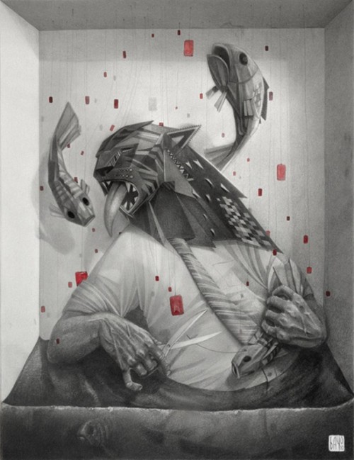 darksilenceinsuburbia:Eduardo Flores aka Bayo. The Fish Tank.http://artwork.bayo.me/