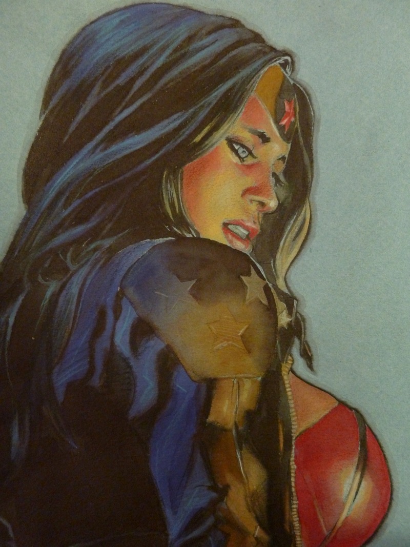 dcwomenkickingass:  xombiedirge:  Wonder Woman by Gérald Parel  I like the face