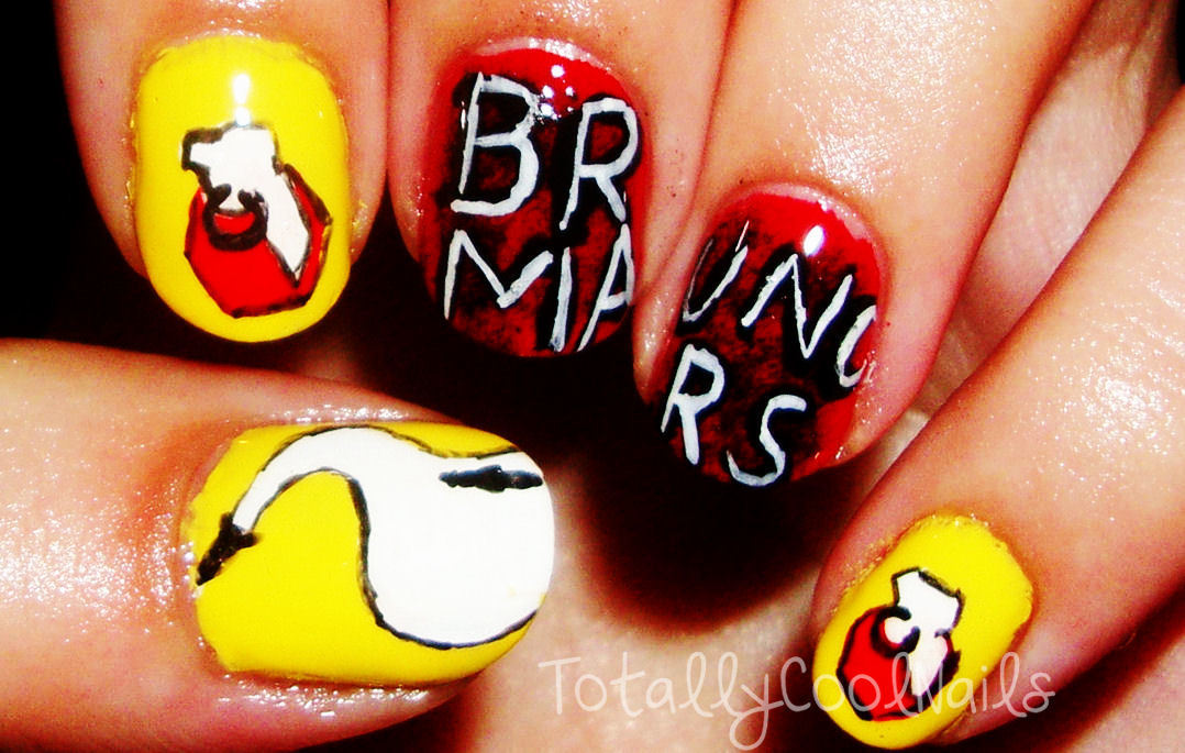 thynguyennn:  totallycoolnails:  Bruno Mars Nails…This is sooo freaking awesome!