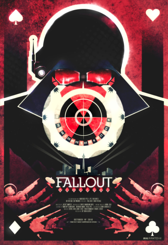 If Fallout: New Vegas were an actual film, which it should be, Ron Guyatt would need to be the one to design the film poster. Luckily this 13" x 19" poster is on sale at Ron’s Etsy Store for $16.50. Check out more of his work here.
Fallout: New Vegas...