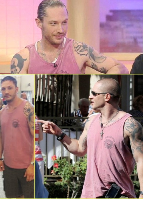 tomhardyvariations: dontbesillyo: he sure is true to his clothing.  wonder if he sleeps in it? 