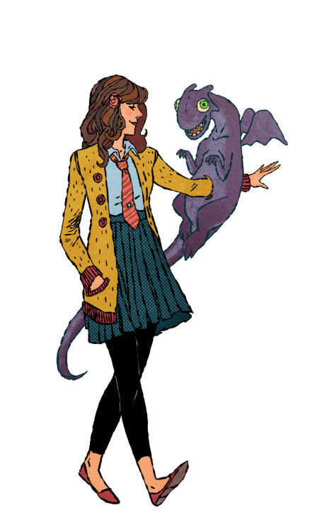 heyoscarwilde:Kitty and Lockheed.illustration by Jacob Wyatt :: via jake-paperlife.blogspot.com