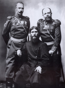 blutheiligung:  mortisia:  The mysterious Grigory Efimovich Rasputin, a peasant who claimed powers of healing and prediction, had the ear of Russian Tsarina Aleksandra. The aristocracy could not stand a peasant in such a high position. Peasants could