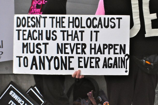 israelfacts:  The “Jews Say No” movement held a protest in Upper Manhattan expressing
