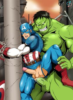 Even superheroes need to be manhandled from