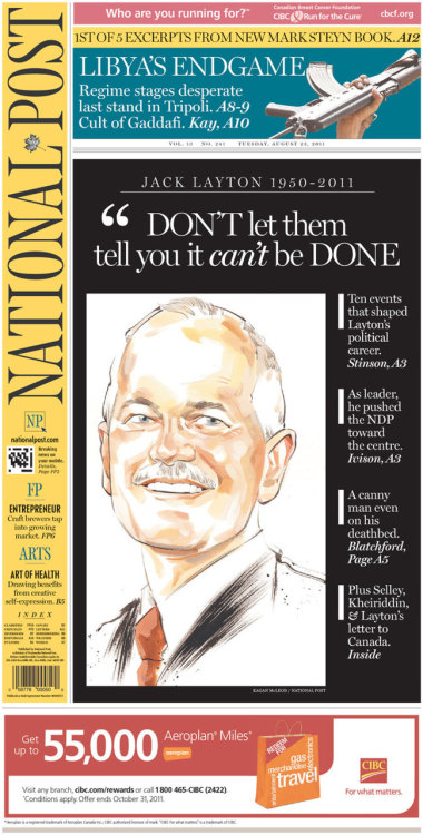 seekwill:  Canadian Newspaper Covers - August 23, 2011