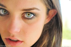 Mila @ FTV Girls. ♥  Does she really have amazing two tone eyes colours like that?