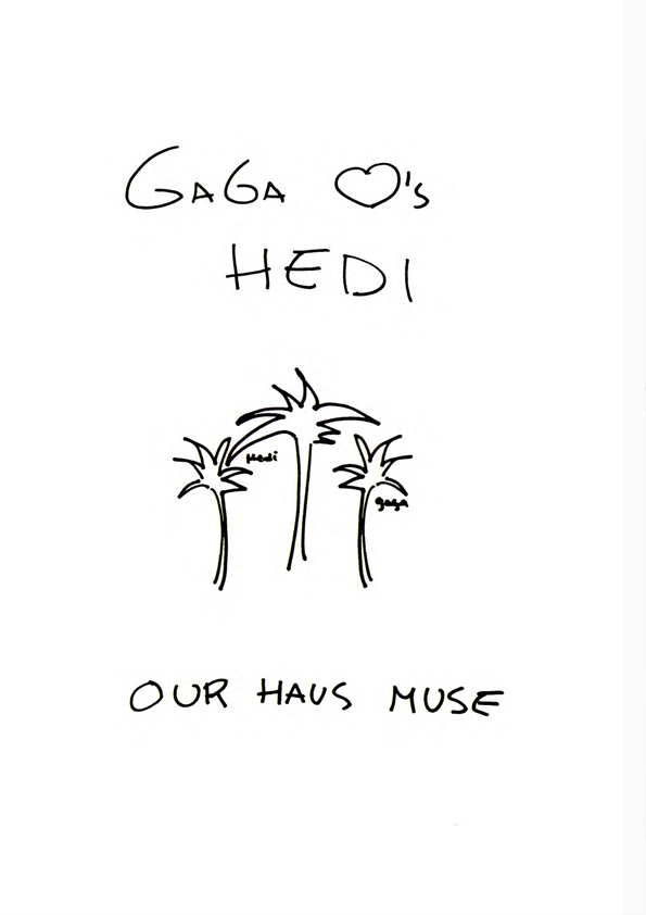  Gaga’s writing is so cute :) 