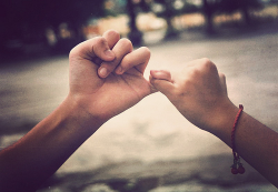 crearyvivir:  Back in the day a pinky promise meant whoever broke the promise had to have their pinky chopped off.