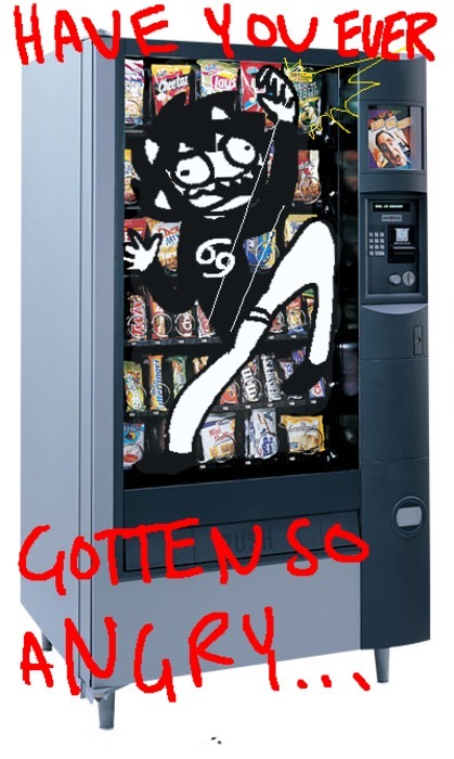 ((request on livestream)) draw karkat banging on a vending machine they never said