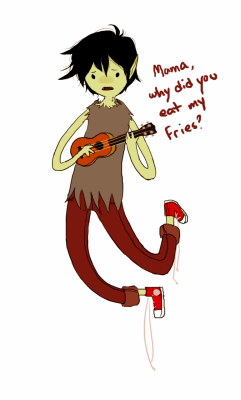 heckyeah-adventuretime:  tushiemcanusface:  too hip i’ve got this little headcanon that marshall lee doesn’t tie his shoes since he’s not exactly going to trip over them floating around anyway  hi guys i drew this &gt;:J 