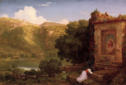 artmagnifique:THOMAS COLE. Il Penseroso, 1845, oil on canvas.