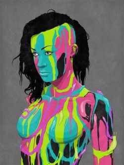 skin-diamond:  Amazing new artwork of myself