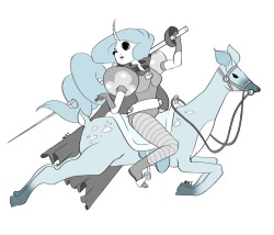 natazilla:  narwhal knight princess on tamed doe 