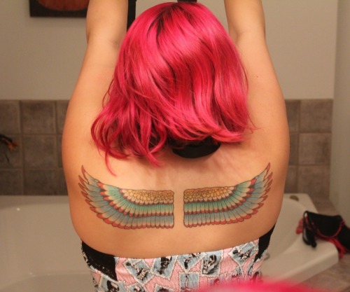 fuckyeahtattoos:  The final coloring of my Isis wings. Done by Ashley Wollaston. <3  THESE ARE BEAUTIFUL.