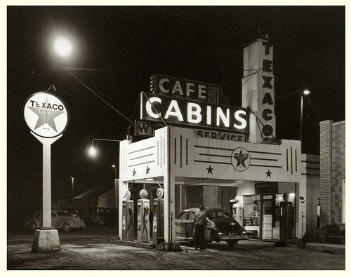 1950s gas station