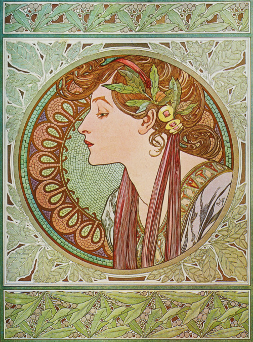 Alphonse Mucha (1860 – 1939)Some of my favourites from timeless work of a Czech Art Nouveau painter 