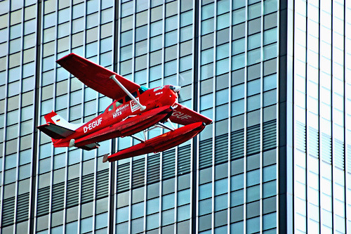 Seaplane in the City
youlikeairplanestoo:
“ A beauty of a Cessna 206 on floats comes back to land after a sightseeing tour over Berlin. Photo by Jonas K.
Full version here.
”