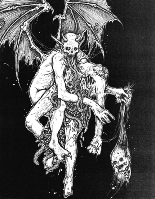 illustrated-nightmares-blog:  Spun in Darkness - Mark Riddick 