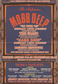 Mobb Deep &ldquo;UK Tour 95&rdquo; London, 1995