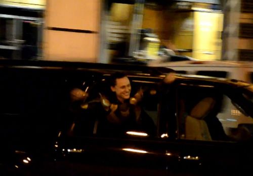 hazelxfaerie:  alpalpal:  gingerhaze:  carrotandbeetroot:  plomma:  NOT FROM THE FILM, SO DON’T WORRY. THIS IS NOT A SPOILER. It’s from a video of Tom leaving the set.  FUCK YOU I AM LOKI SON OF ODIN BITCH  KING OF THE WORLD  This man… Oh my god.