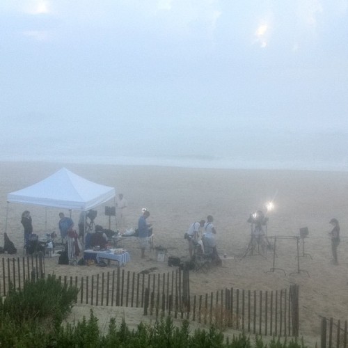 thedeadline: On the beach: @alroker live on “Today,” @stephanieabrams on the Wx Channel. Instead of