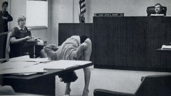 
Stripper in Clearwater, FLA showing the judge that her bikini briefs were too large to expose her vagina to the undercover cops that arrested her