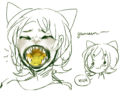 tumblino:Nepeta is kawaii 24/7 anyways I used a picture of a real cat yawning….ughhhh (and I failed 