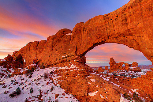 Turret Arch Sunrise, Arches National Park, Utah