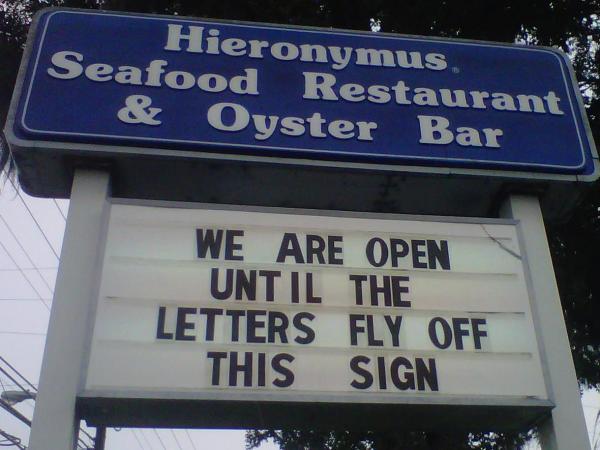  thedailywhat: Sign Of The Times of the Day: Spotted in Wilmington, NC. [wral / copyranter.]