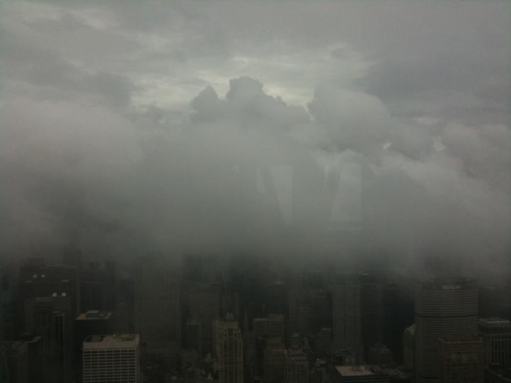 new-yorkcity:  The Start of Irene from the Observation Deck of Empire State Building