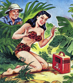 8eyedspy:  novocainelipstick:  vintagegal:  Thrilling Comics issue 68, 1948  The ONLY way to catch a wild girl is through music   ^ YES