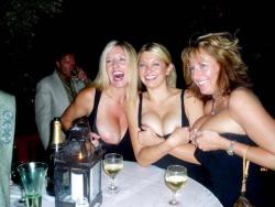 thesexualgourmet:  MILF group flash at party…nice!