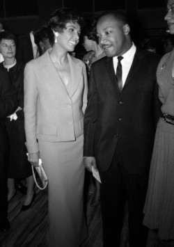 vintageblackglamour:  Lena Horne and the Rev. Dr. Martin Luther King, Jr. at a party Ms. Horne gave in Dr. King’s honor in New York in 1963. Photo by Steve Schapiro.