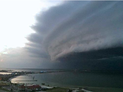 goione:  Hurricane Irene off the coast of North Carolina. 