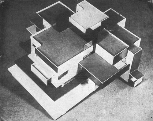 Model for Maison Particulière (1923) by Theo van Doesburg and Cornelis van Eesteren.